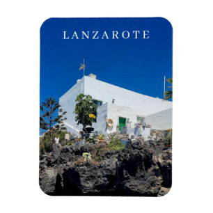 Ímã Imã de geladeira de vista de Casa Branca Lanzarote