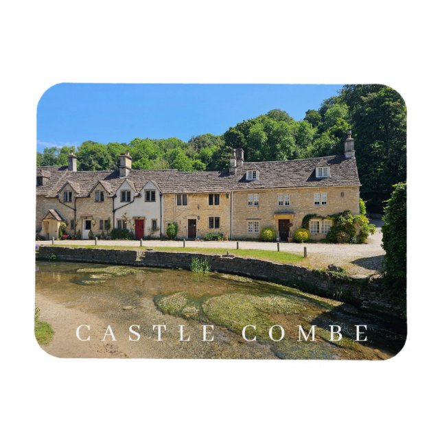 Ímã Imã de geladeira de vista de Castle Combe (Horizontal)