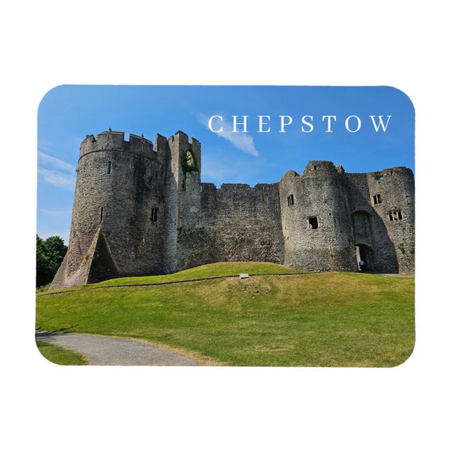 Ímã Imã de geladeira de vista do Castelo de Chepstow (Horizontal)
