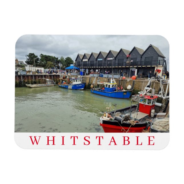 Ímã Imã de geladeira de visualização do porto Whitstab (Horizontal)