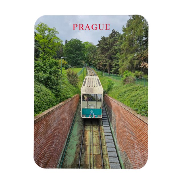 Ímã Imã de geladeira de visualização funicular de Prag (Vertical)