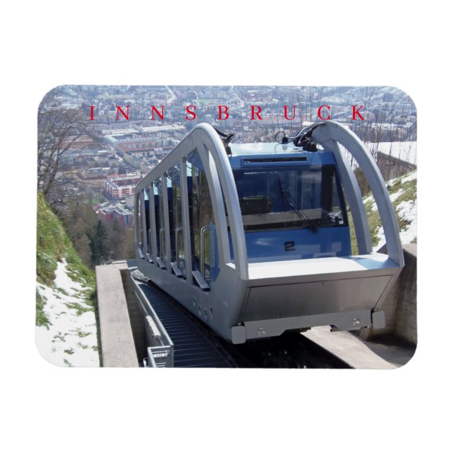 Ímã Imã de geladeira de visualização funicular Innsbru (Horizontal)
