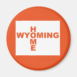 Imã Ímã de Geladeira de Wyoming Casa Fora do Estado