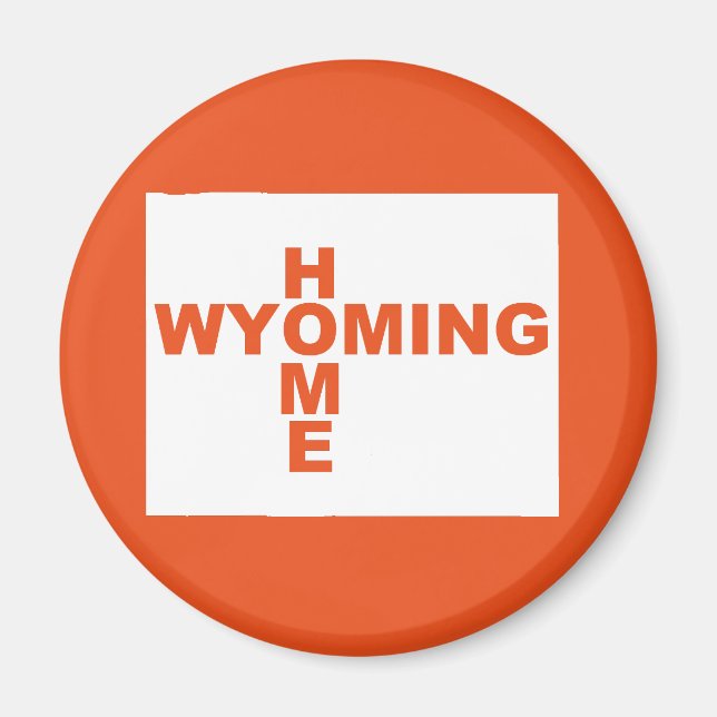 Imã Ímã de Geladeira de Wyoming Casa Fora do Estado (Frente)