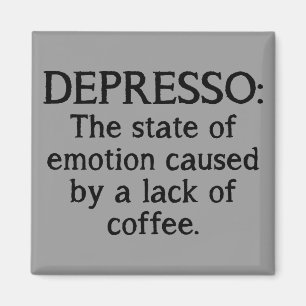 Imã Ímã de Geladeira Depresso Engraçado