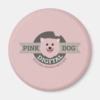 Imã Ímã de Geladeira Digital Cachorro Rosa