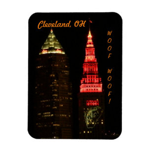 Ímã Imã de geladeira do fã de esportes de Cleveland