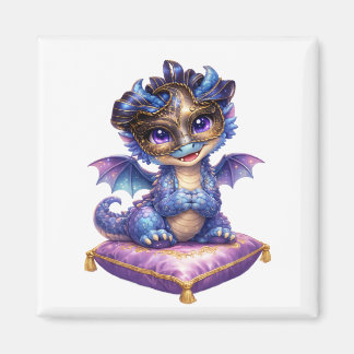 Imã Ímã de Geladeira Dragão Roxo Caprichoso