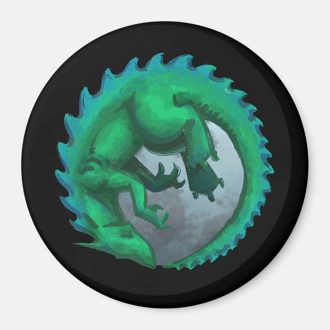Imã Ímã de Geladeira Dragon Moon (Frente)