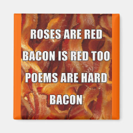 Imã Ímã de Geladeira Engraçado Poema do Bacon