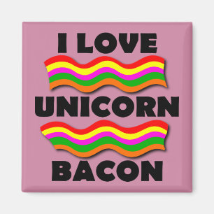 Imã Ímã de Geladeira Funny Bacon Unicórnio Geladeira