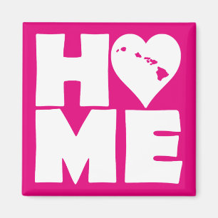 Imã Ímã de Geladeira Hawaii Home Heart State