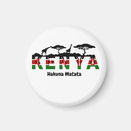 Imã Ímã de Geladeira Kenya Hakuna Matata.