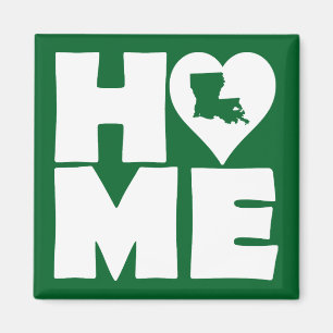 Imã Ímã de Geladeira Louisiana Home Heart State