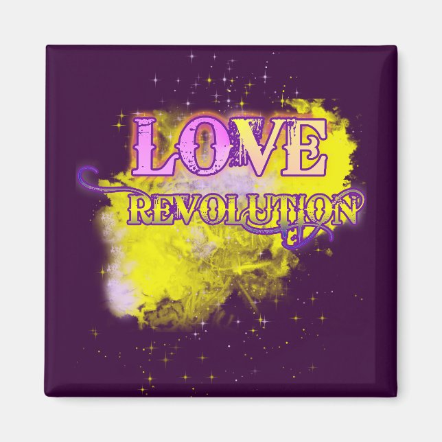 Imã Ímã de Geladeira Love Revolution (Frente)