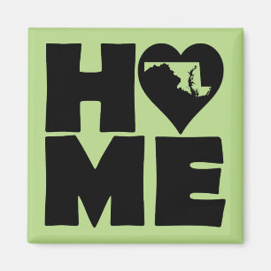 Imã Ímã de Geladeira Maryland Home Heart State