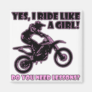 Imã Ímã de Geladeira Moto Motocross Ride Like A Girl