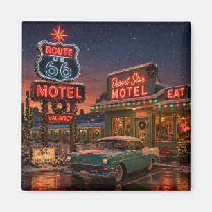 Imã Ímã de Geladeira Neon Motel Route 66 Noites de Nat