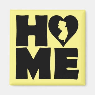 Imã Ímã de Geladeira New Jersey Home Heart Estado