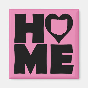Imã Ímã de Geladeira Ohio Home Heart State