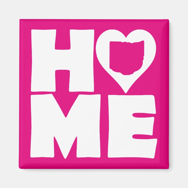 Imã Ímã de Geladeira Ohio Home Heart State (Frente)