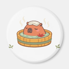 Imã Ímã de Geladeira Onsen Fonte Termal Capivara Relax