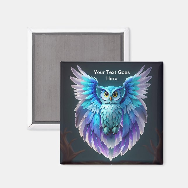 Imã Ímã de geladeira Owl ways Watching Over You (Front/Back)