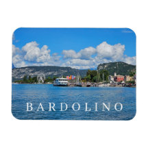 Imã de geladeira panorâmica do Lago Garda Bardolin