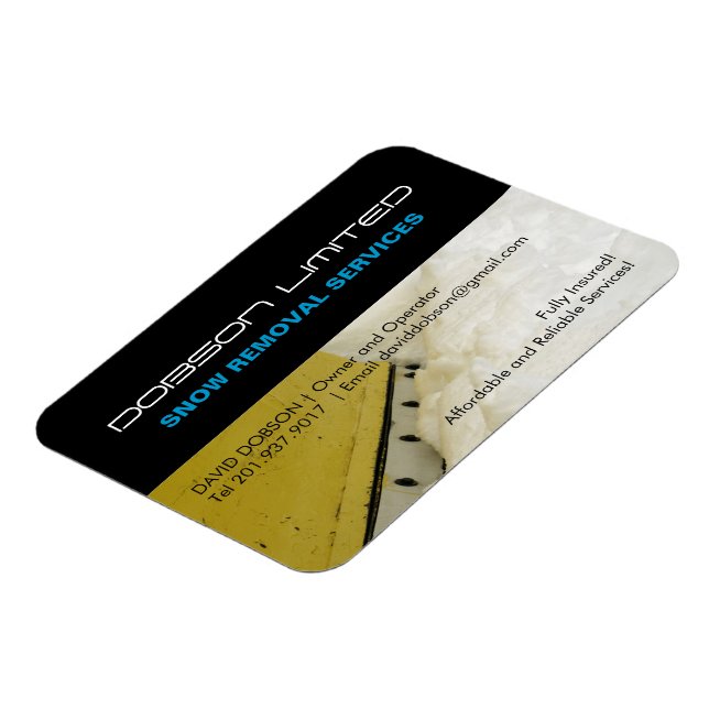 Ímã Imã de geladeira para a Empresa de Remoção de Neve (Left Side)