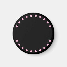 Imã Ímã de Geladeira Pérolas (Preto e Rosa)