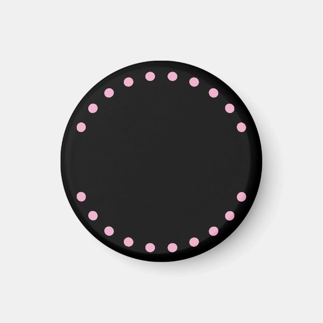 Imã Ímã de Geladeira Pérolas (Preto e Rosa) (Frente)