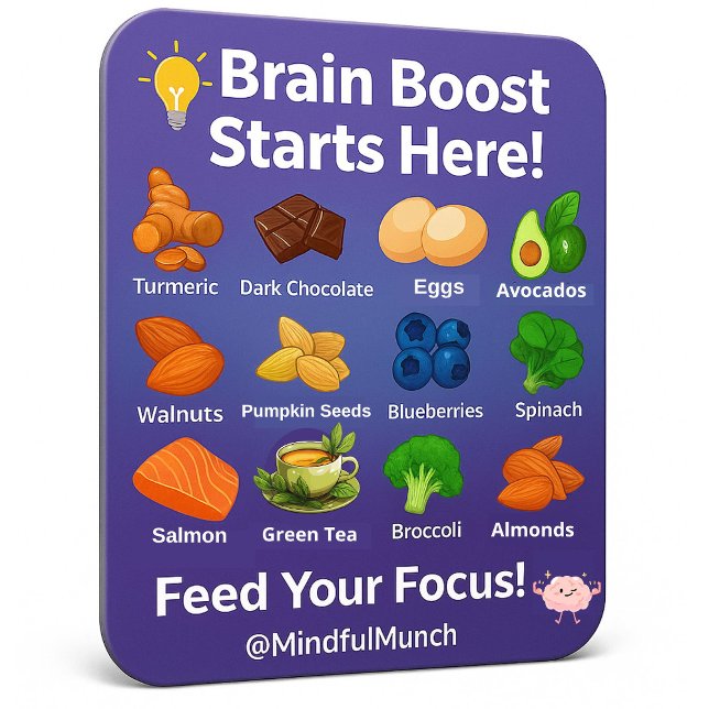 Imã Ímã de Geladeira que Impulsiona o Cérebro 🧠 (Sharpen your focus with this brain food magnet—great for students, parents & professionals)