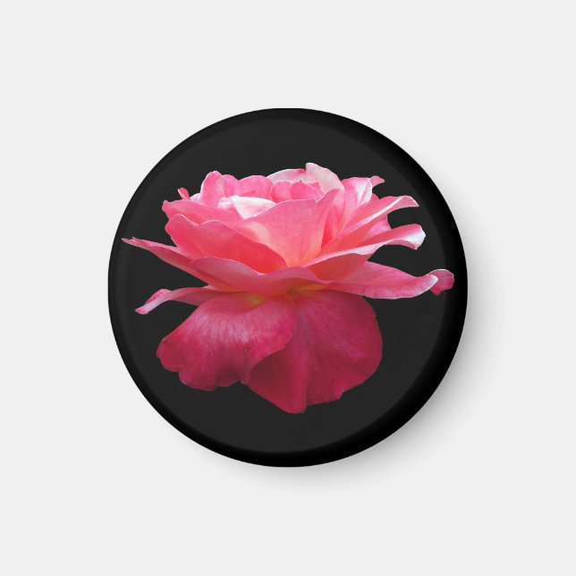 Imã Ímã de Geladeira Redondo Rosa Rosa Presente para J (Frente)