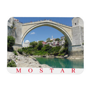 Ímã Imã de geladeira velha da ponte de Mostar