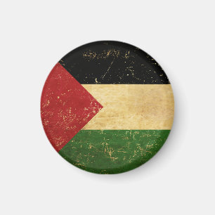 Imã Ímã de Geladeira Vintage Grunge da Bandeira Palest