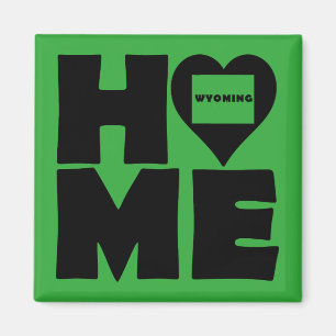 Imã Ímã de Geladeira Wyoming Home Heart State