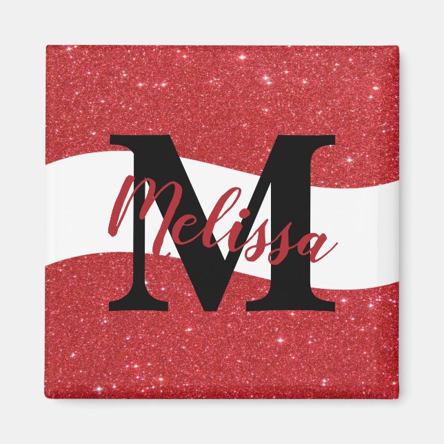 Imã Ímã de glitter personalizado (Frente)