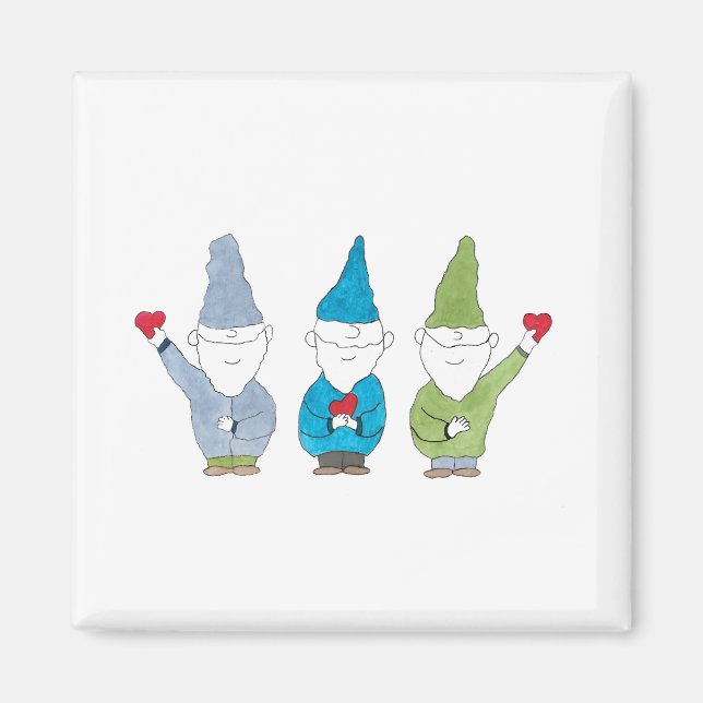 Imã Ímã de Gnomos com Corações (Frente)