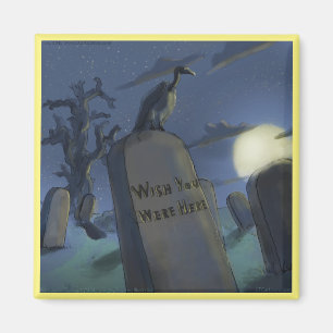 Imã Ímã de Halloween Engraçado da Headstone Invitation