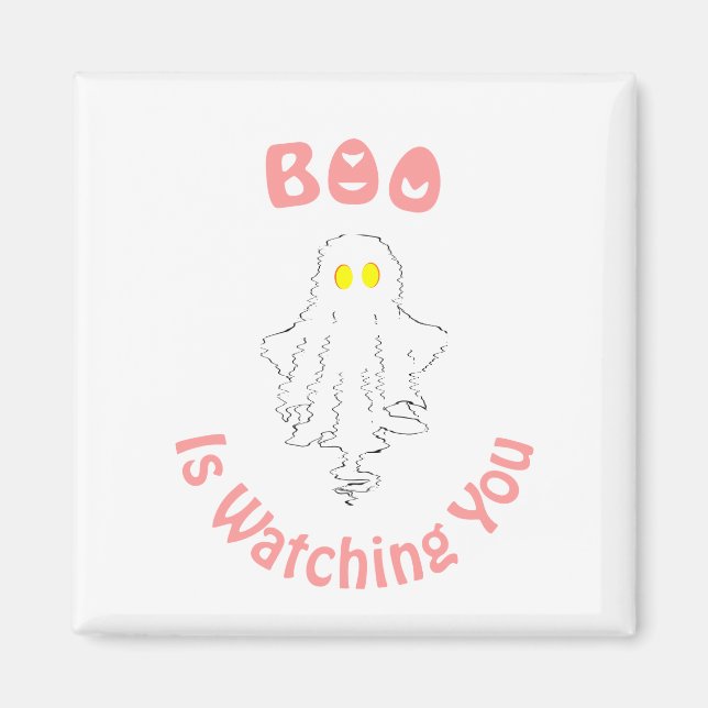 Imã Ímã de Halloween | O Fantasma Está Te Observando (Frente)