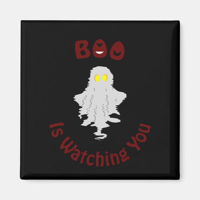 Imã Ímã de Halloween | O Fantasma Está Te Observando (Frente)