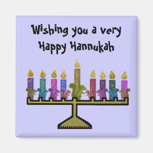 Imã Ímã de Hannukah Menorah dos esquilos