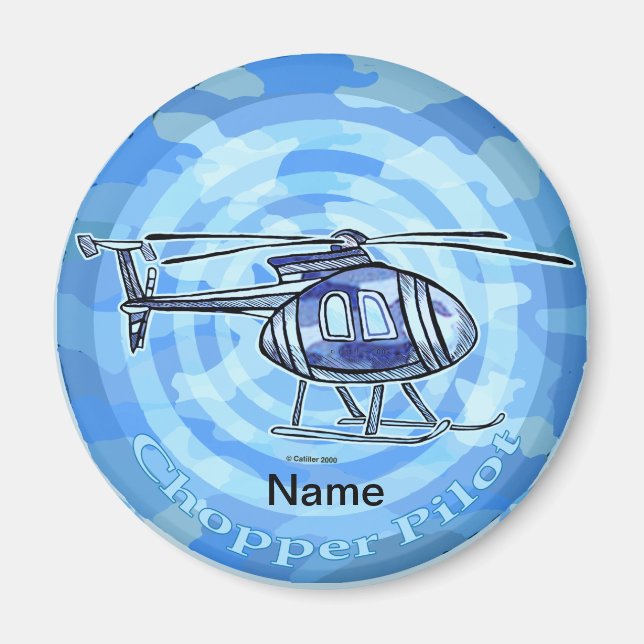 Imã Ímã de Helicóptero Céu Azul (Frente)