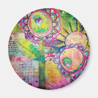 Imã ímã de jardim de mídia mista