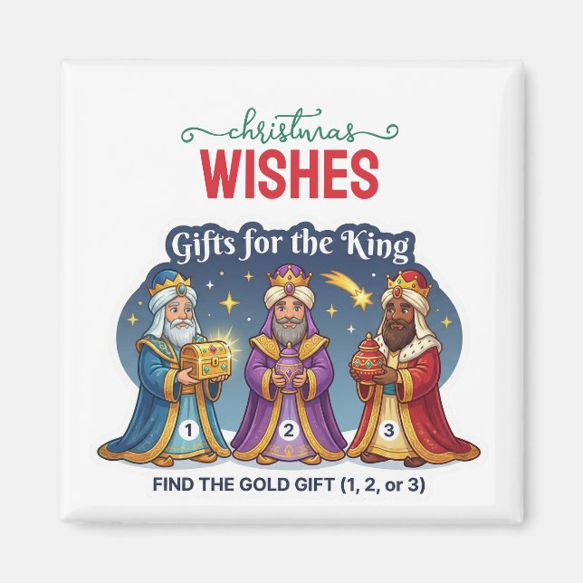 Imã Ímã de Jogo Lógico de Presentes de Natal dos Três  (Frente)