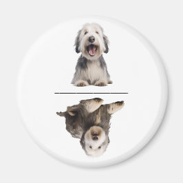 Imã Ímã de lava-louças com charmoso cão de pastor ingl