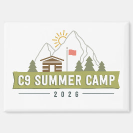 Imã Ímã de Logo do Acampamento de Verão C9 2026