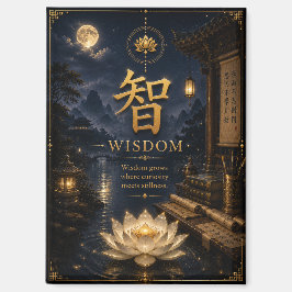 Imã Ímã de Lótus do Caractere Chinês 智 Sabedoria (Zhi)