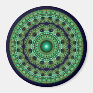 Imã ímã de mandala fractal ornamentado