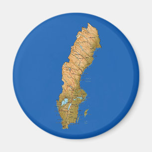 Imã Ímã de Mapa da Suécia